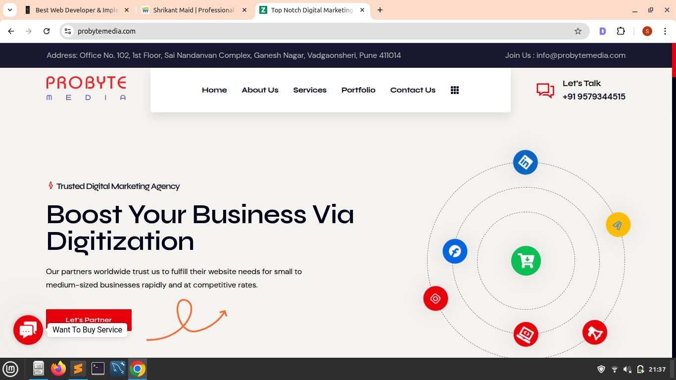 Business website developed by Shree Technologies Pune